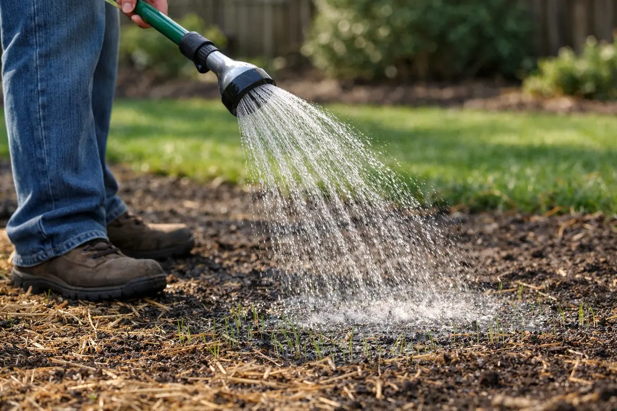 The Fix Path: Step-by-Step Watering Instructions How often should I water my new grass seed Section illustration.