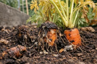 What to do when carrot tops turn yellow in raised beds during flowering (What to do when carrot tops turn yellow in raised be