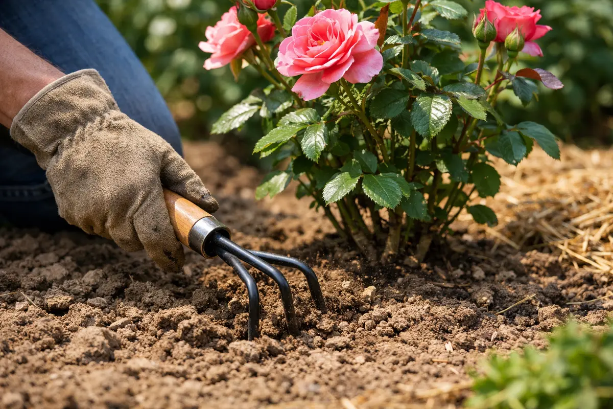 Step 1 – Stop Compacted Soil Around Rose Bushes During Summer Heat Immed How to fix compacted soil around rose bushes during