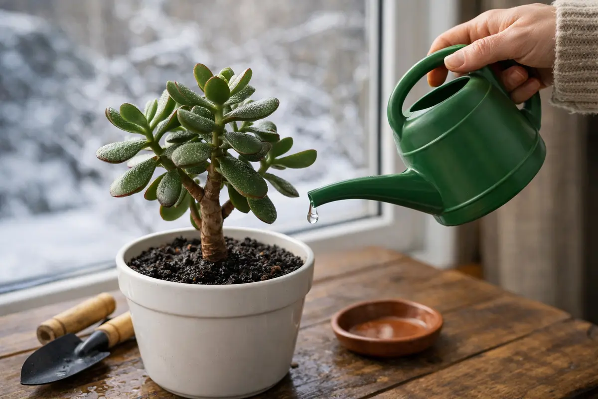 Step 4 – Avoid Excess Watering in Winter for Jade How to fix root rot in jade plant during winter Section illustration.