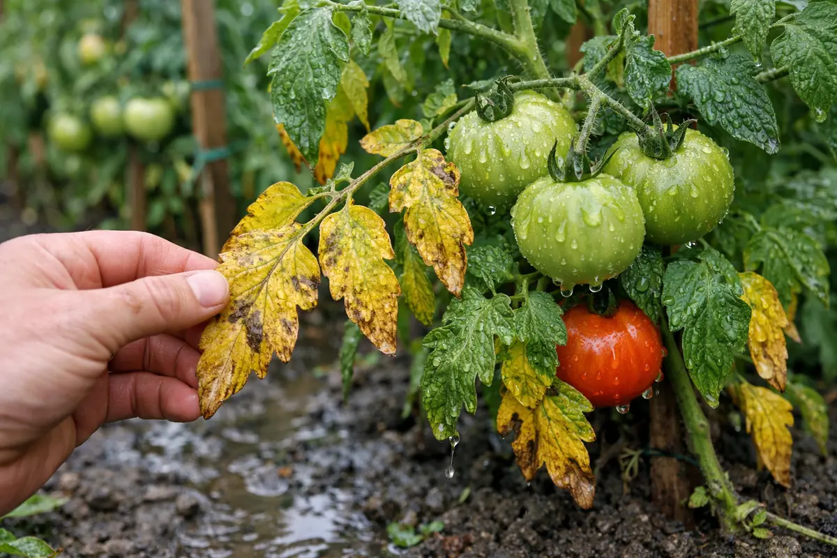 How to fix yellow tomato leaves after heavy rain in containers (How to fix yellow tomato leaves after heavy rain) Featured im