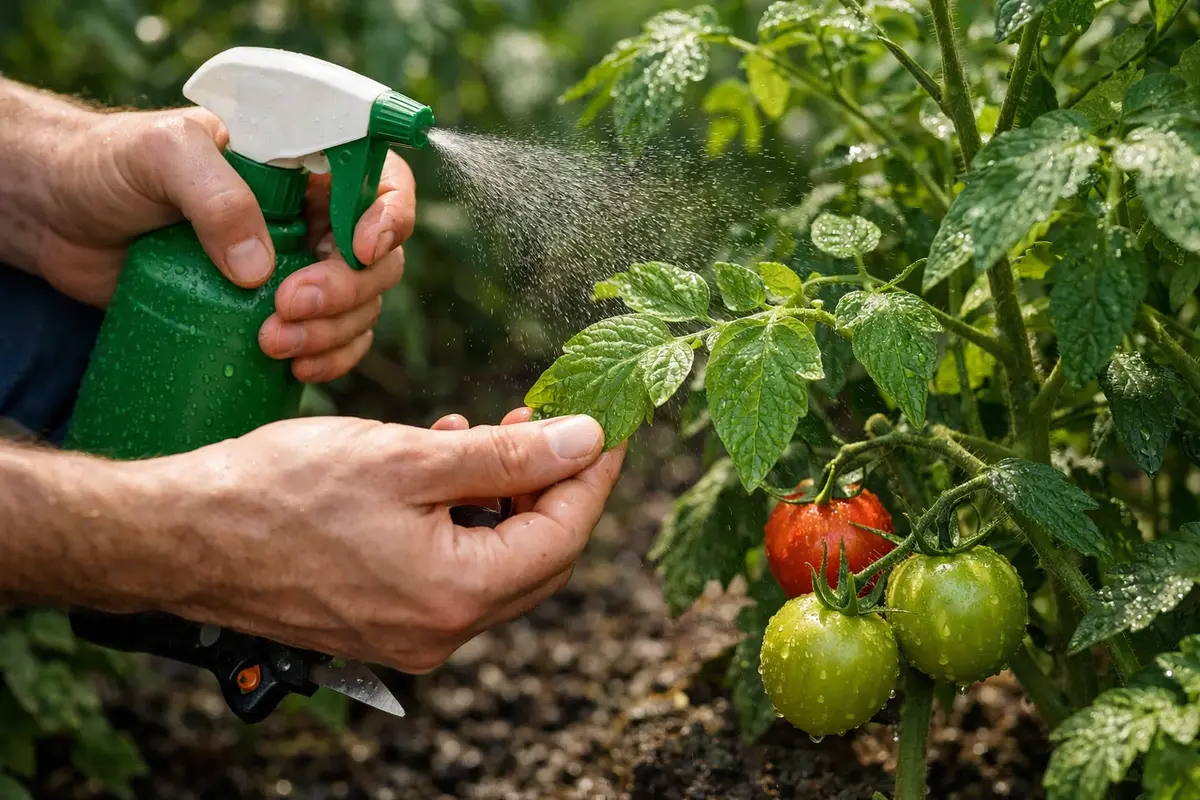 Step 3 – Restore Plant Health How to fix yellow tomato leaves after heavy rain Section illustration.