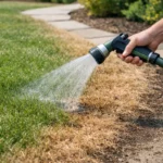 Fixing brown edges on lawn during dry spells in summer (Fixing brown edges on lawn during dry spells) Featured image for arti
