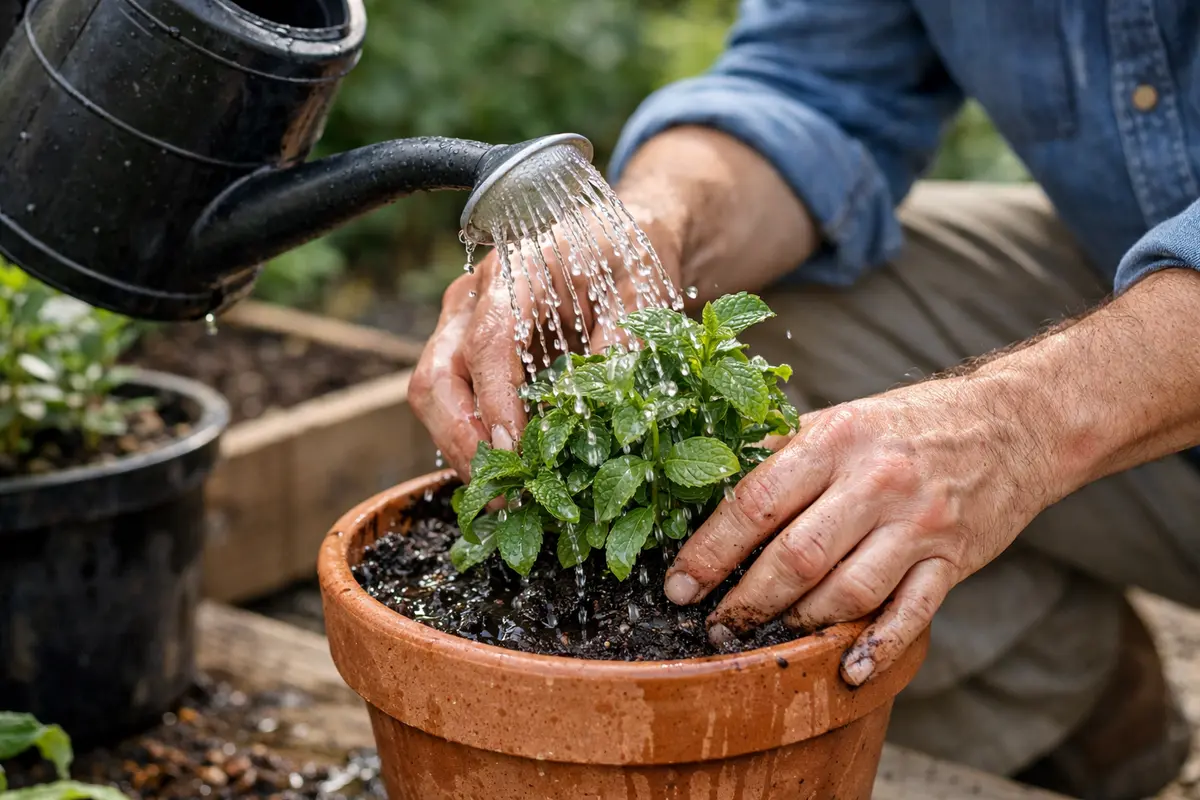 fixing curling mint leaves after planting prevent leaf curl with regular watering