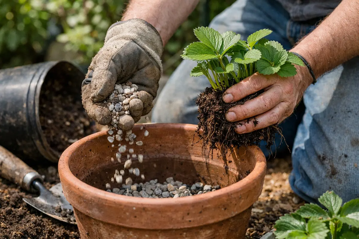 fixing stunted growth in potted ensure proper drainage to prevent root issues