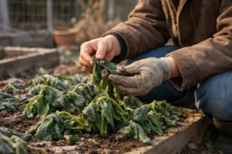 Fixing wilted spinach after unexpected freezing temperatures when sun re (Fixing wilted spinach after unexpected freezing tem