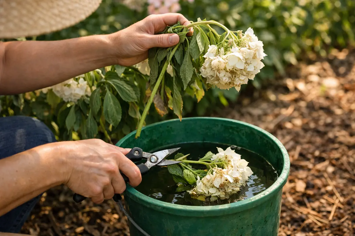 Fixing wilting stems on hydrangeas after a heatwave recovery steps (Fixing wilting stems on hydrangeas after a heatwave) Feat