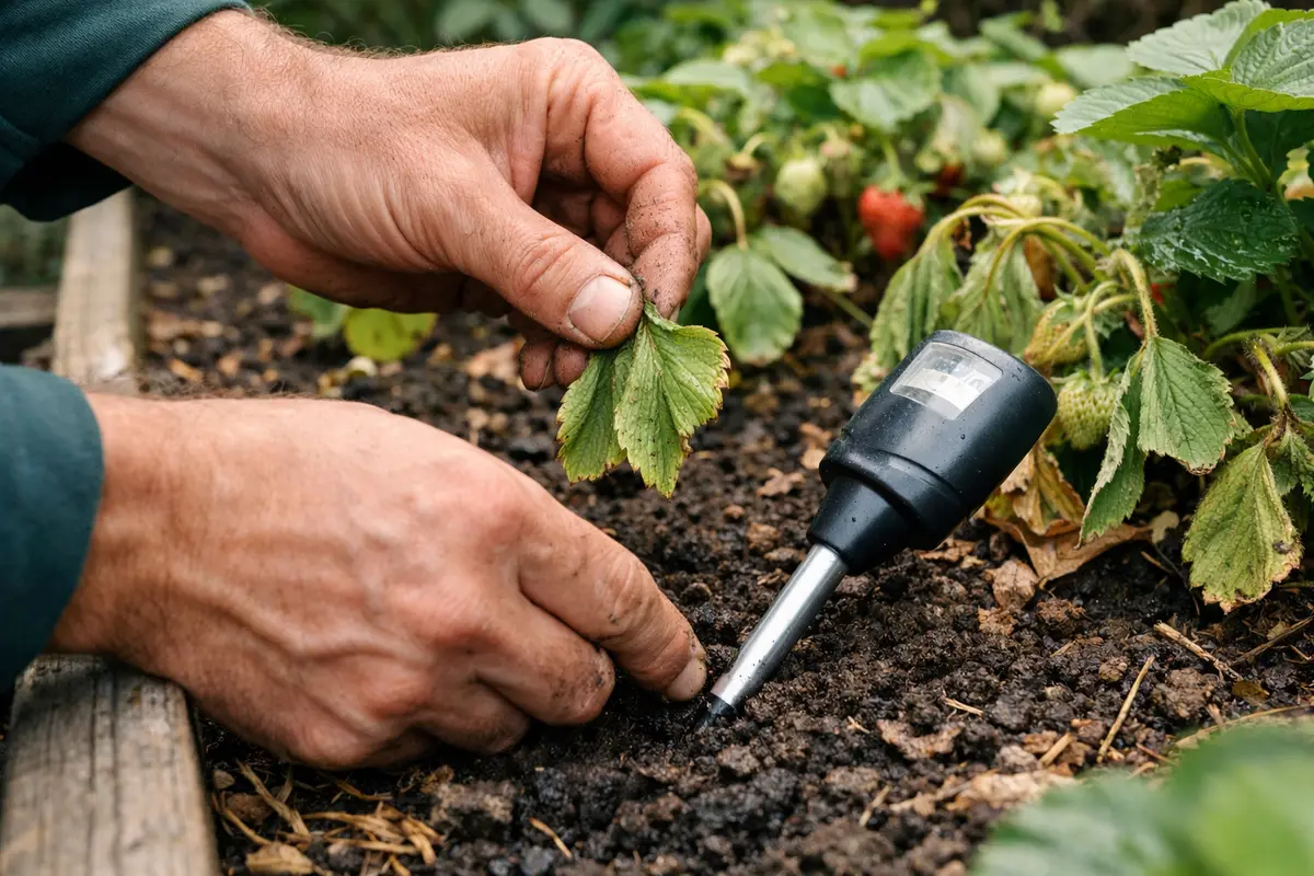 fixing wilting strawberries after watering mistakes assess wilting leaves and soil moisture