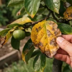 Fixing yellow leaves on persimmon trees during the growing season when s (Fixing yellow leaves on persimmon trees during the