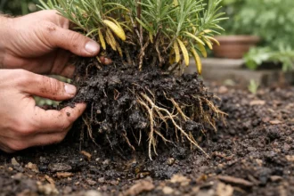 Fixing yellowing leaves on rosemary plants after overwatering when drain (Fixing yellowing leaves on rosemary plants after ov