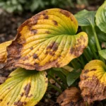 Why do my hostas have yellow leaves during summer on young plants (Why do my hostas have yellow leaves during summer) Feature