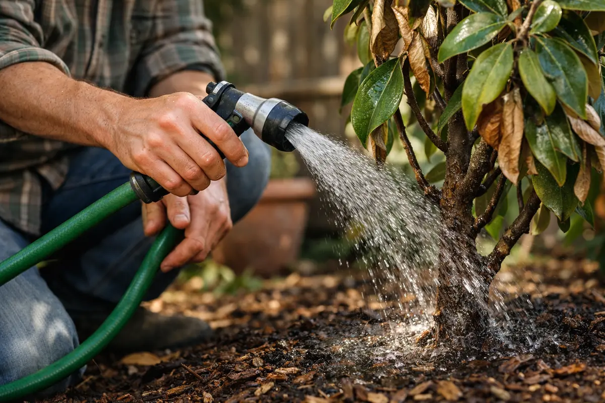 how to fix curling leaves adjust watering schedule for healthy magnolia growth