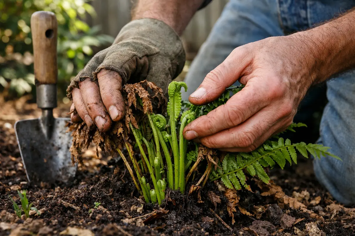 how to fix drooping outdoor look for new growth in ferns post-treatment