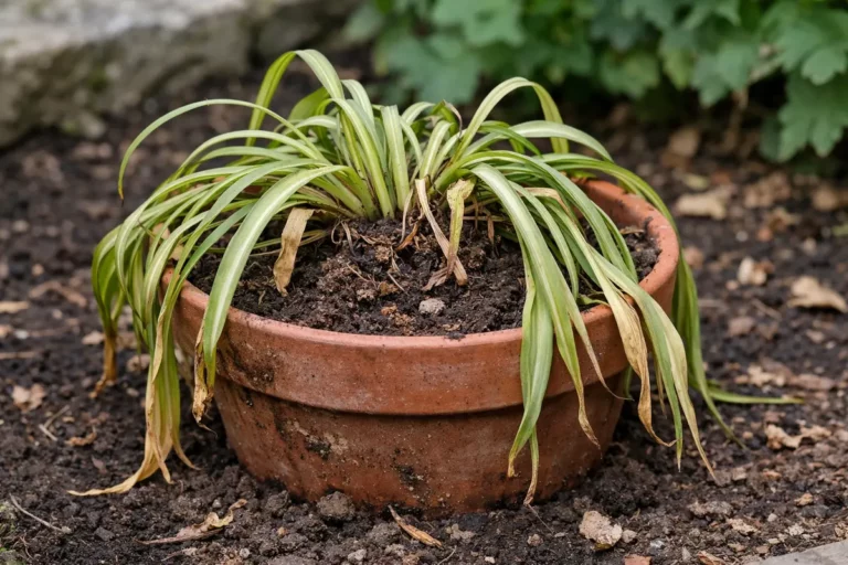 how to fix drooping spider plants wilting visibly in real garden soil