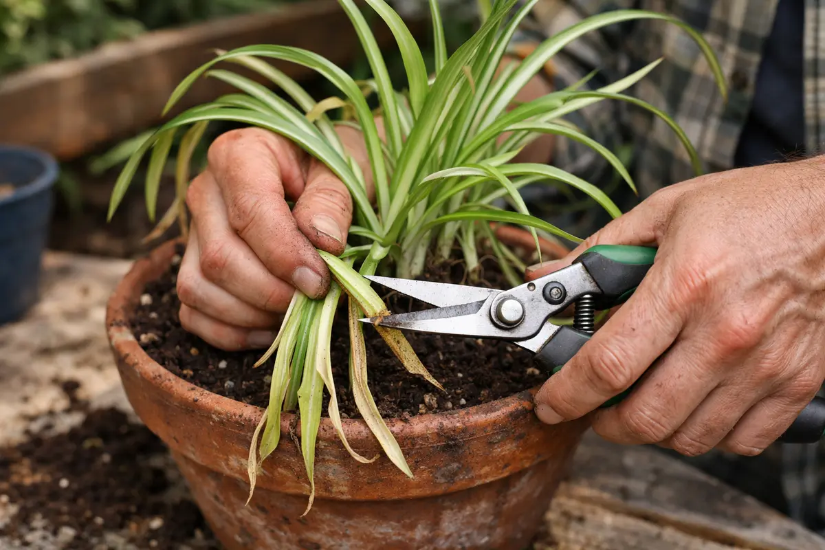 how to fix drooping spider plants trim wilting spider plant leaves immediately