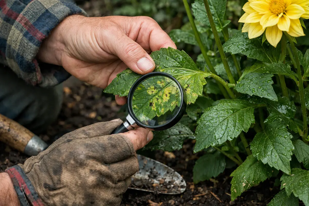 how to fix spots on dahlias inspect dahlia leaves for immediate spots