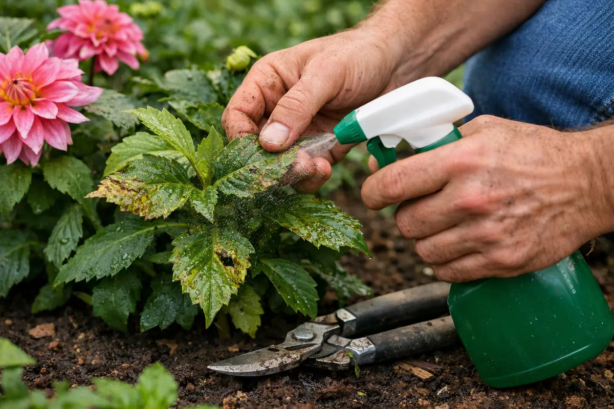how to fix spots on treat dahlias to promote recovery from damage