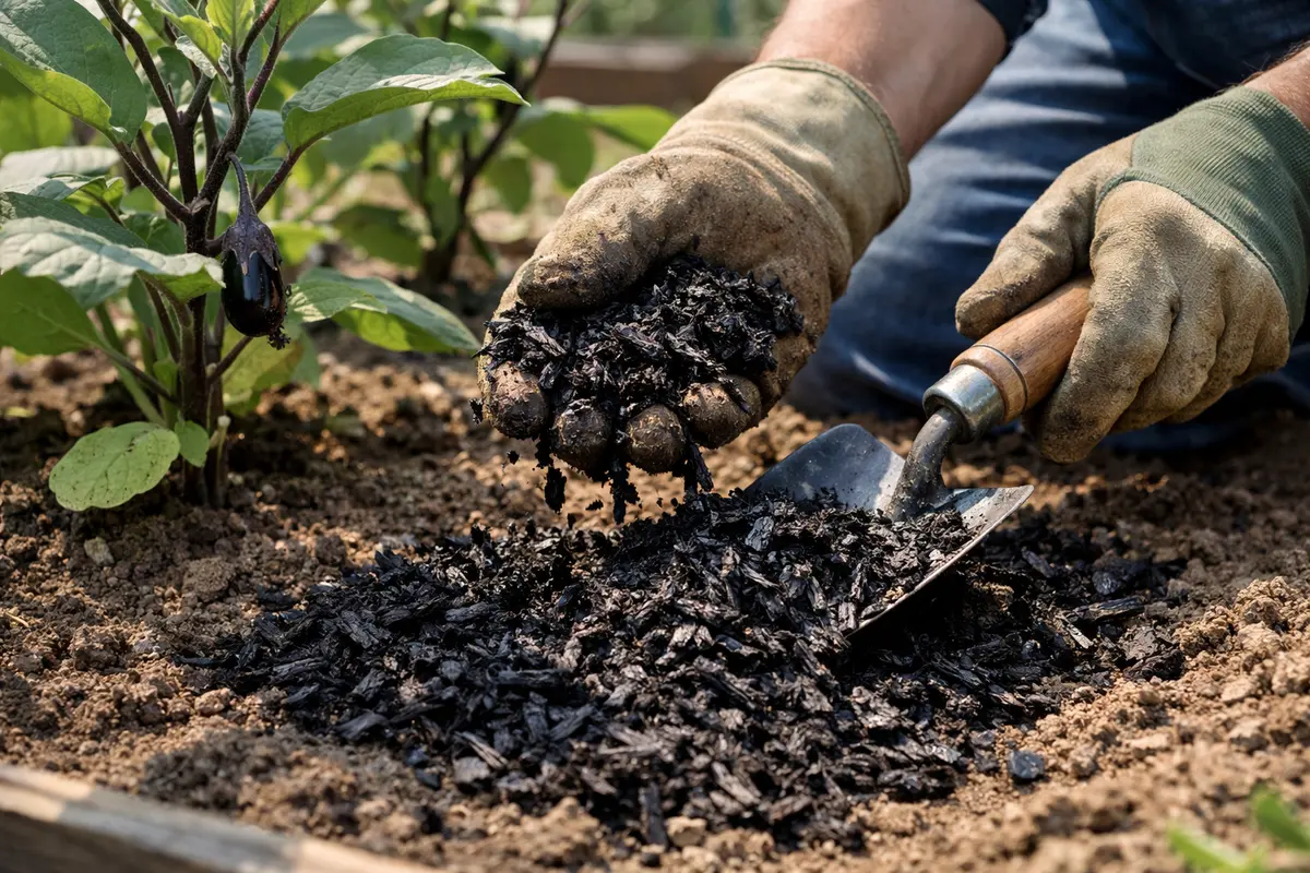 how to fix stunted growth in increase soil temperature with dark mulch