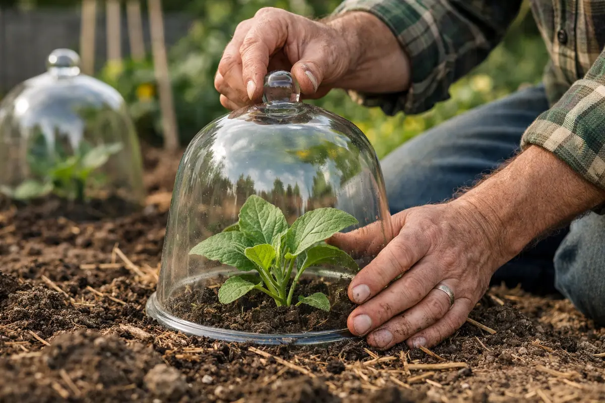 how to fix stunted growth shield plants from nighttime chill with cloches
