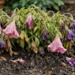 how to fix wilting petunias after wilting visibly in real garden soil
