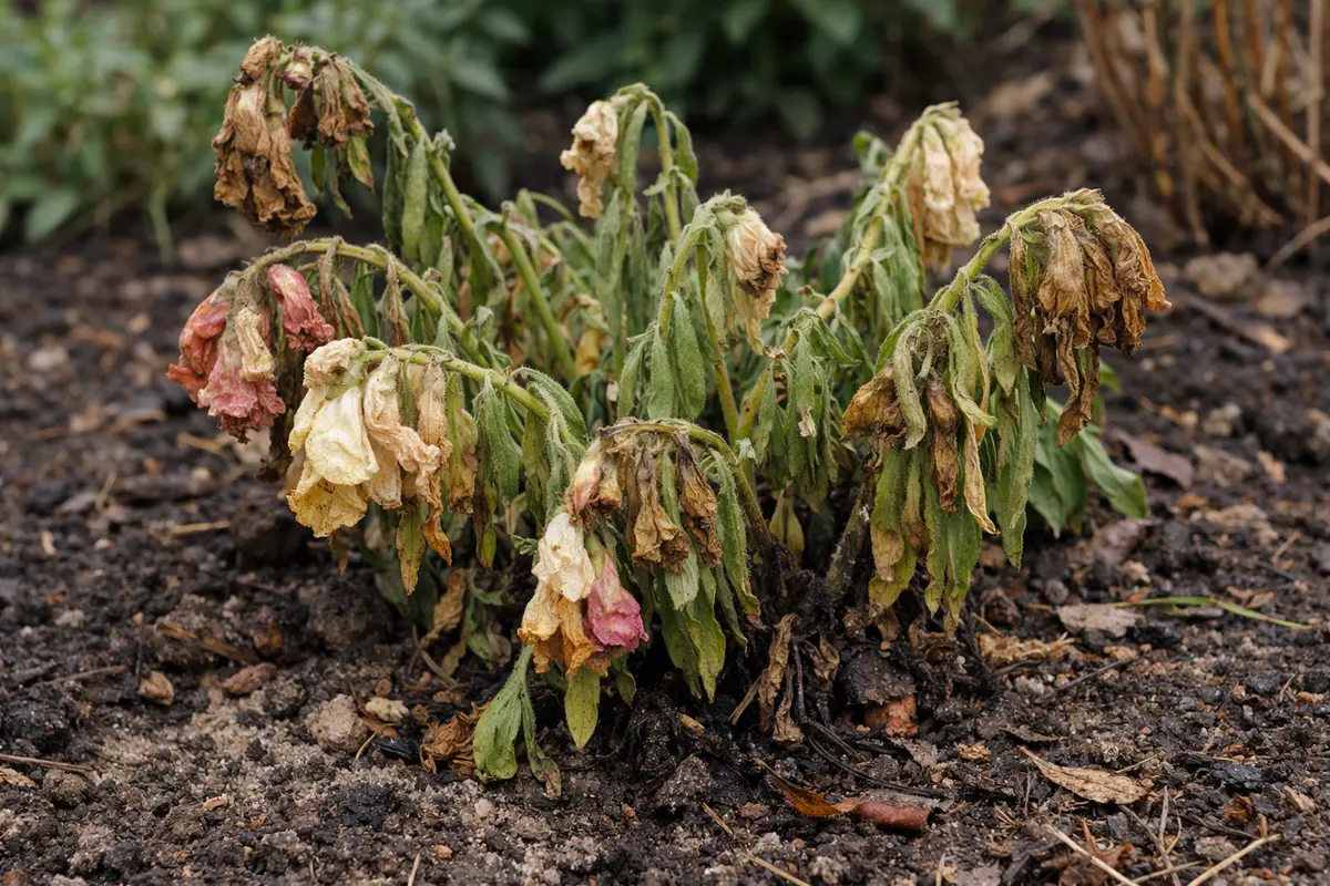 how to fix wilting snapdragons after wilting visibly in real garden soil