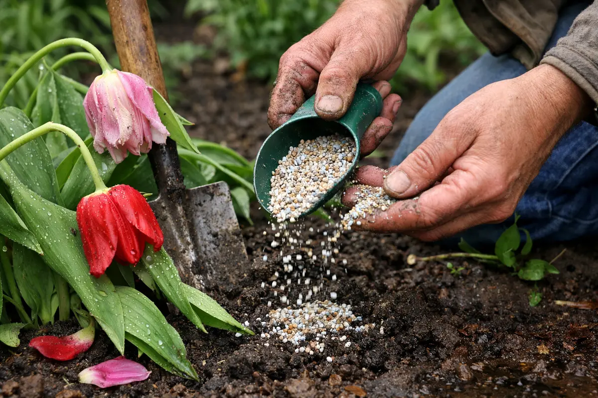 how to fix wilting tulips after heavy fertilize tulips post-rain for recovery