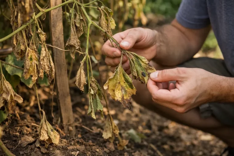 how to fix wilting vines during with damaged foliage in outdoor soil