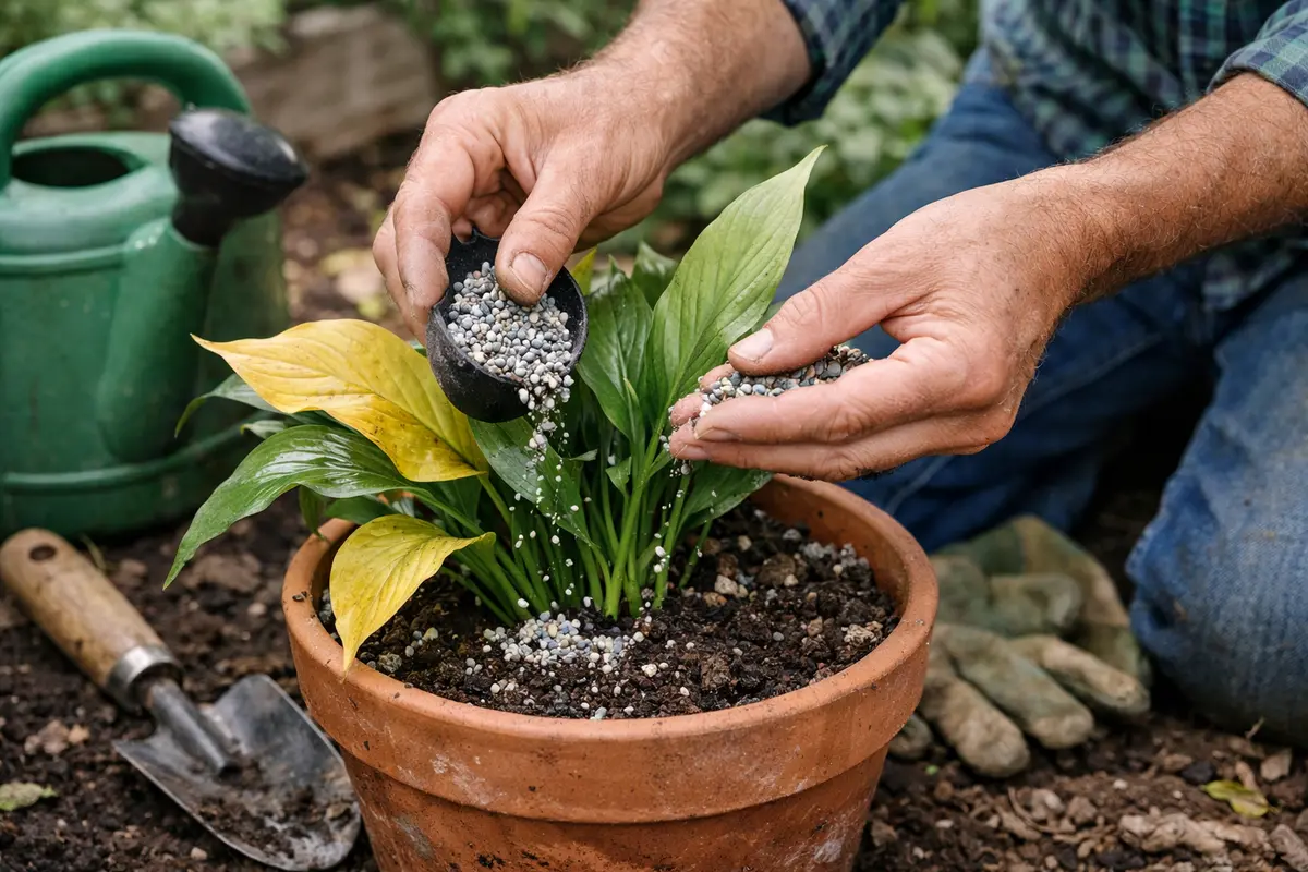 how to fix yellowing leaves revive peace lily with balanced nutrient boost