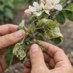 how to prevent aphids on apple with damaged foliage in outdoor soil