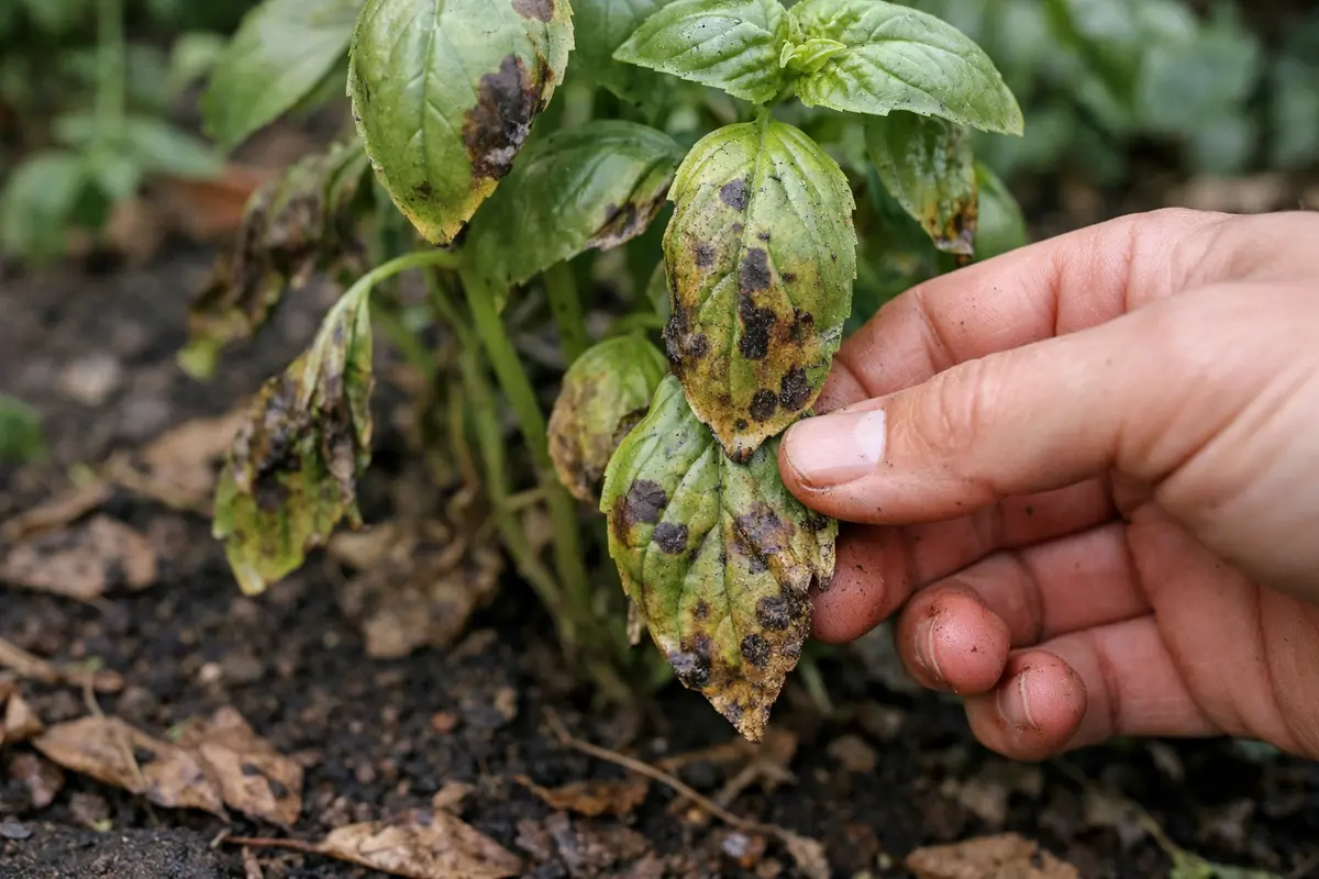 how to prevent fungal growth on with damaged foliage in outdoor soil