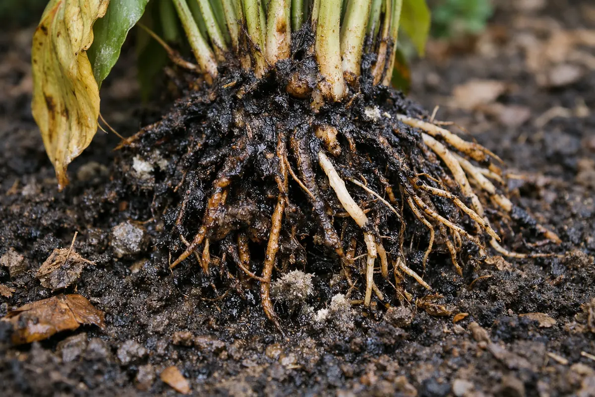 how to prevent root rot in with unhealthy roots showing in soil