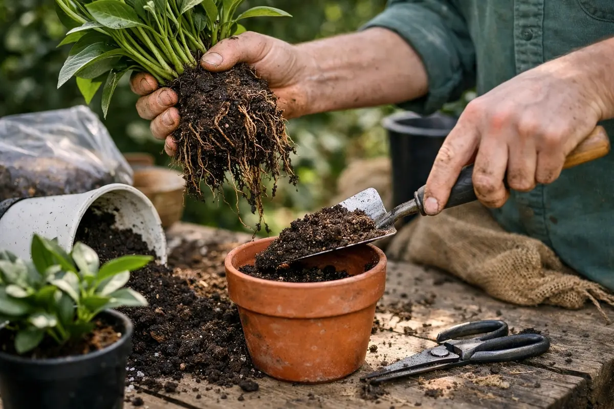 how to prevent root rot repot indoor plants to revive soil health