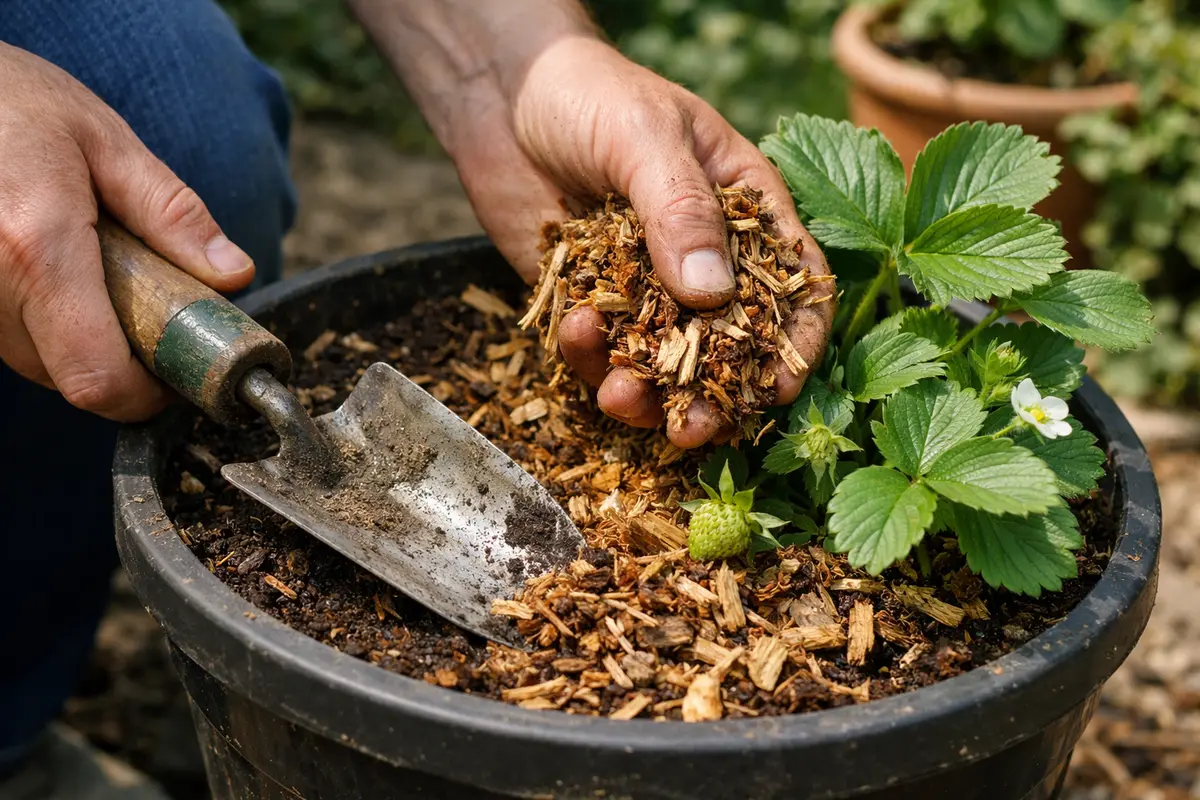 how to prevent root rot in mulch strawberry plants to prevent overwatering