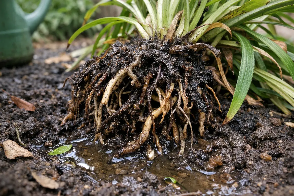 how to prevent root rot in with unhealthy roots showing in soil