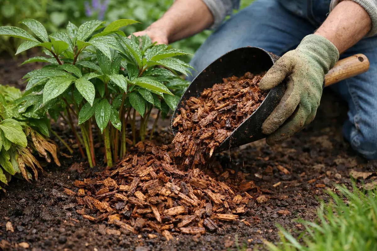 how to prevent rust on peonies mulch around peonies after excessive rain