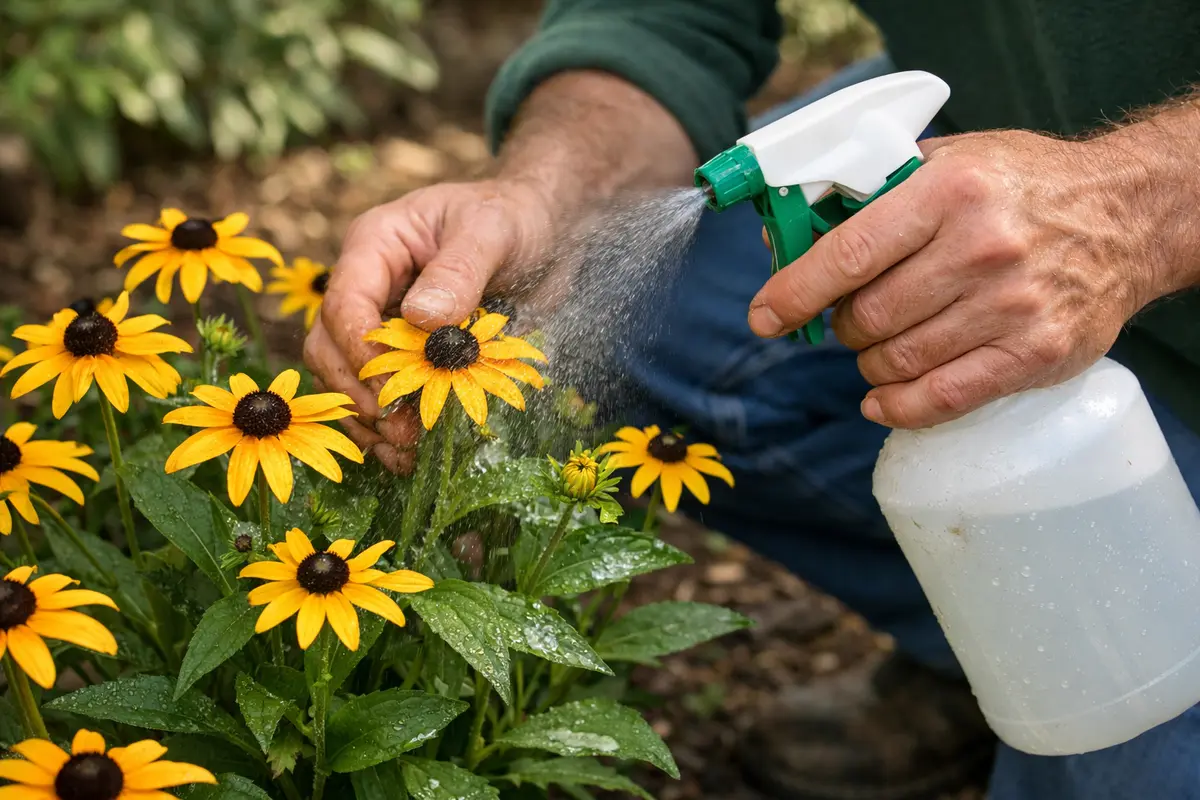 how to stop aphids on black-eyed spray insecticidal soap on black-eyed susans