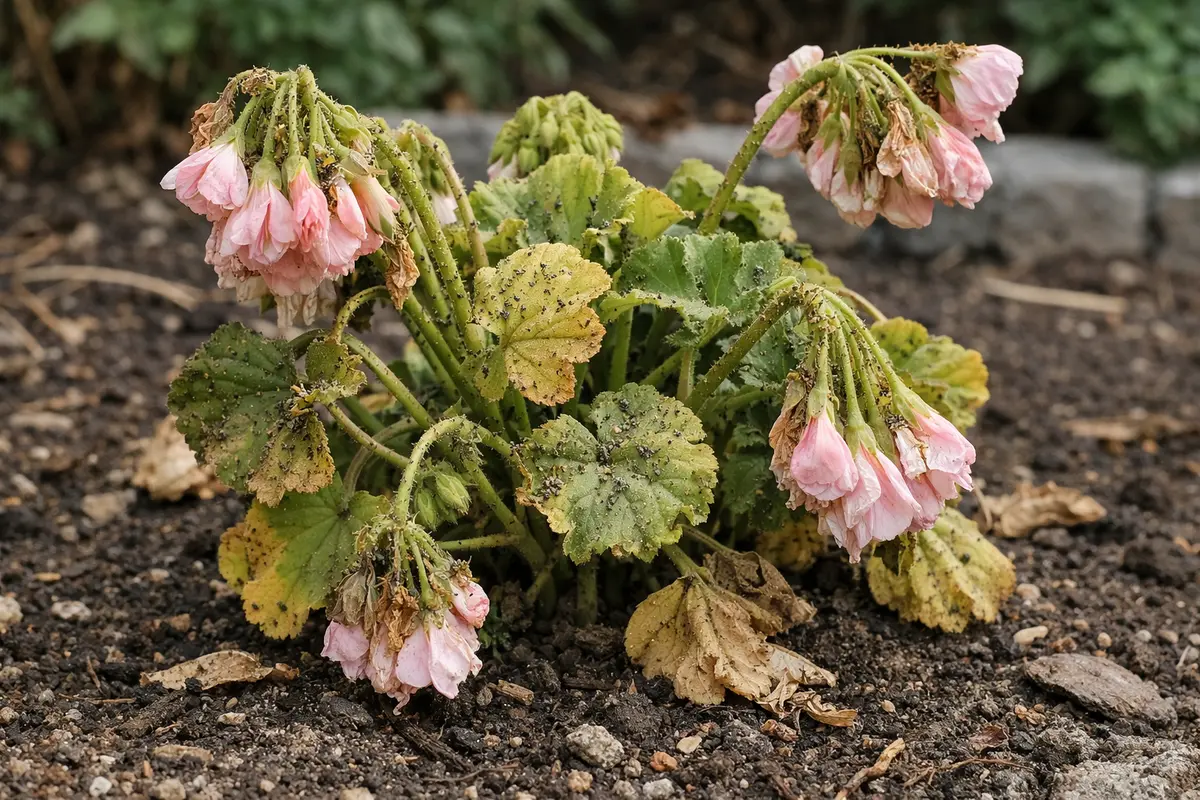 how to stop aphids on geraniums wilting visibly in real garden soil