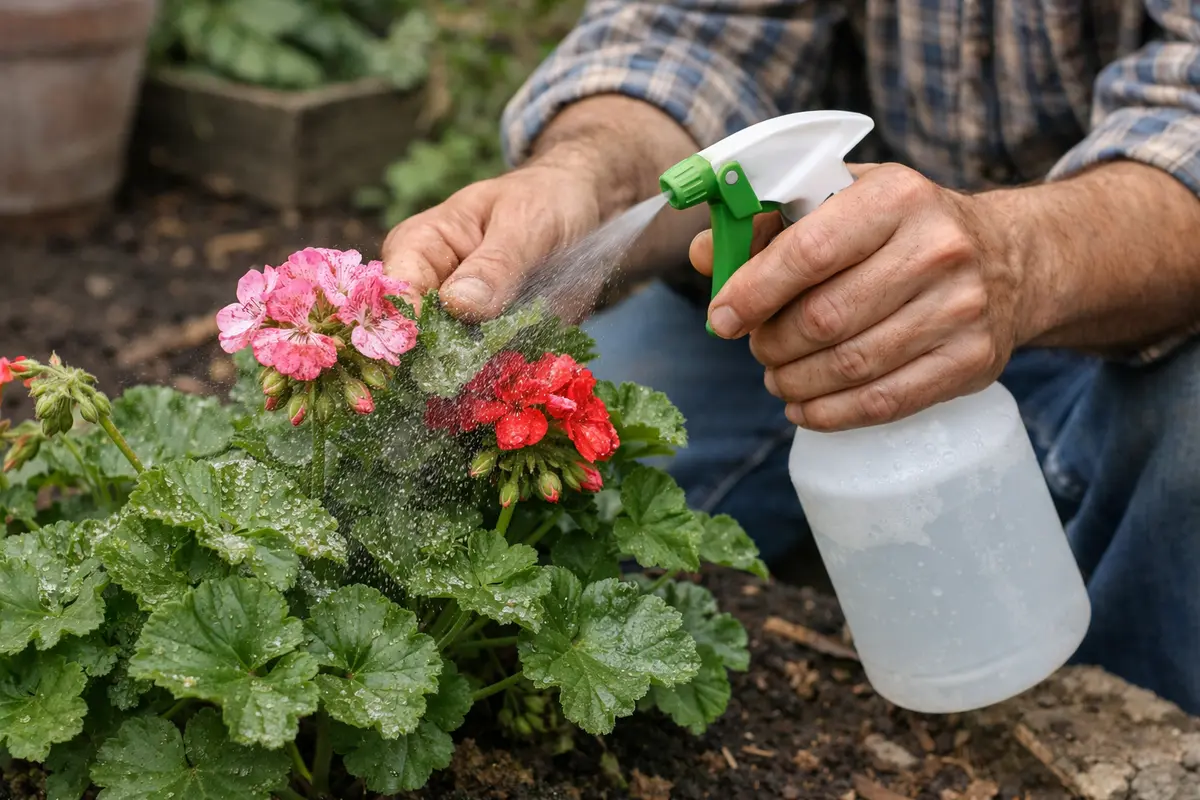 how to stop aphids on geraniums spray affected geraniums with soap solution