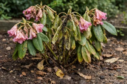 how to stop aphids on rhododendron wilting visibly in real garden soil