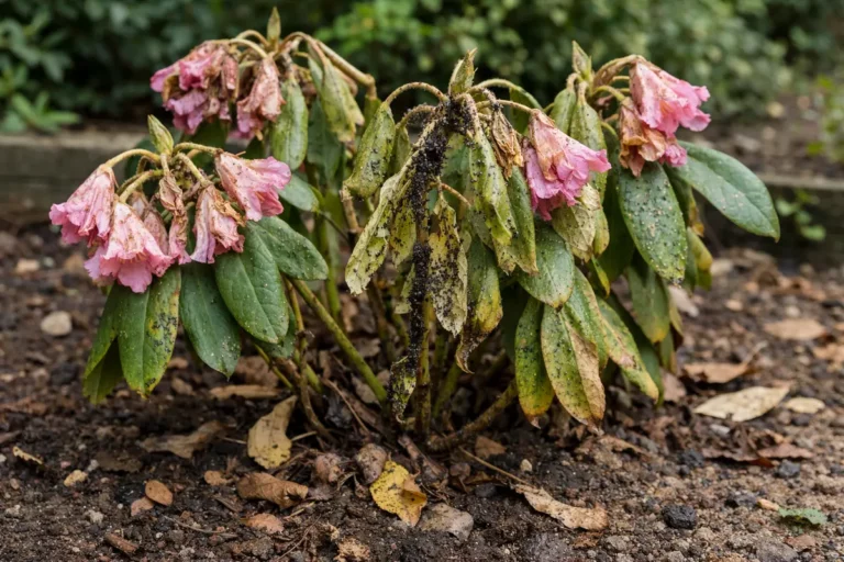 how to stop aphids on rhododendron wilting visibly in real garden soil