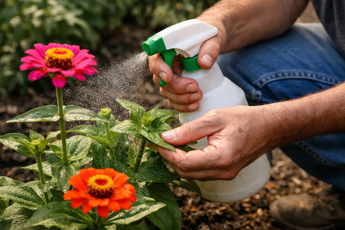 how to stop aphids on apply neem oil to help zinnias recover