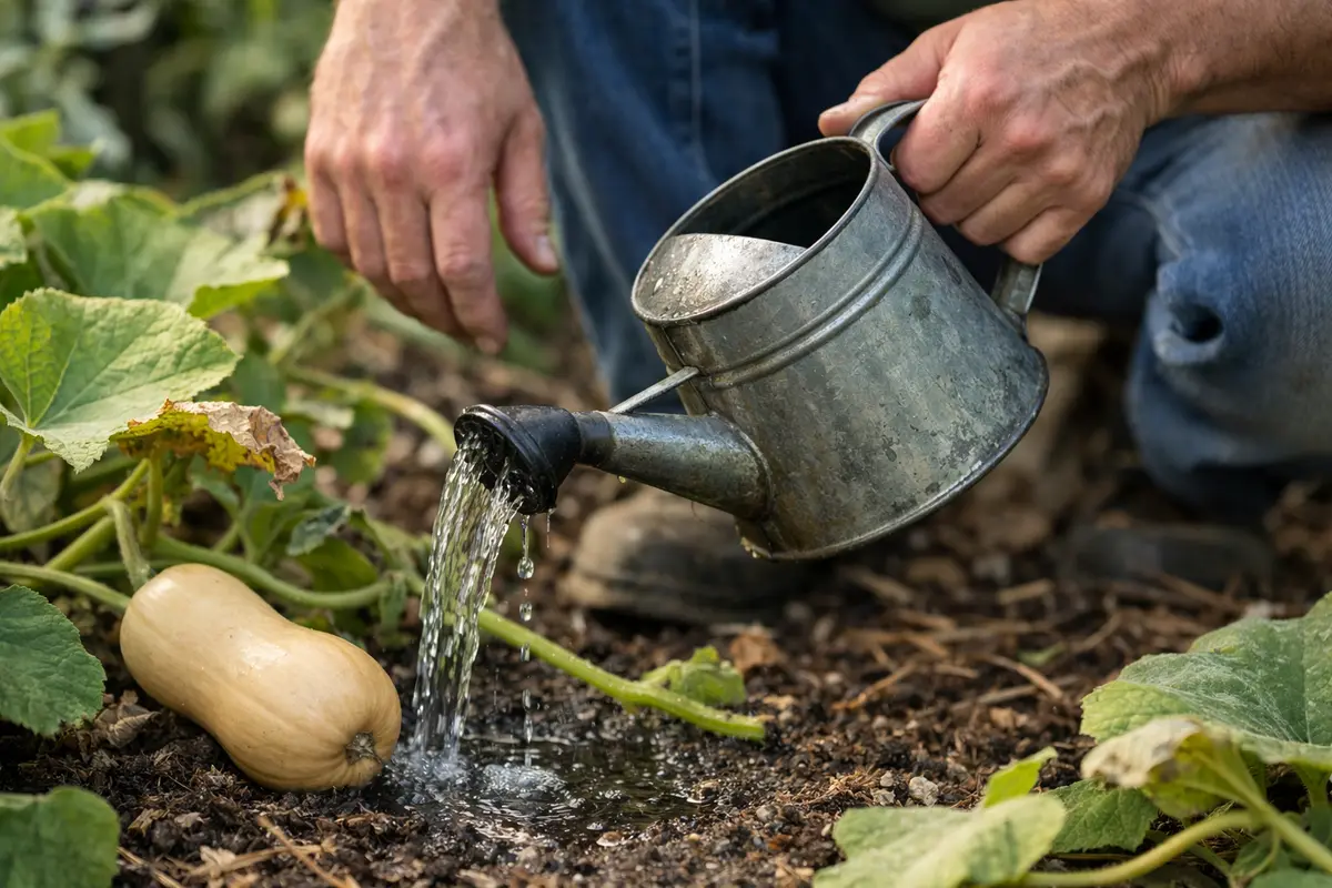 how to stop root rot water butternut squash sparingly in rainy seasons