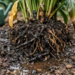 how to stop root rot in with unhealthy roots showing in soil