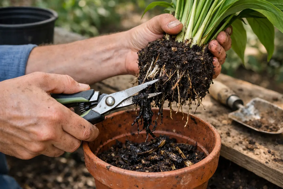 how to stop root rot in trim damaged roots in peace lilies