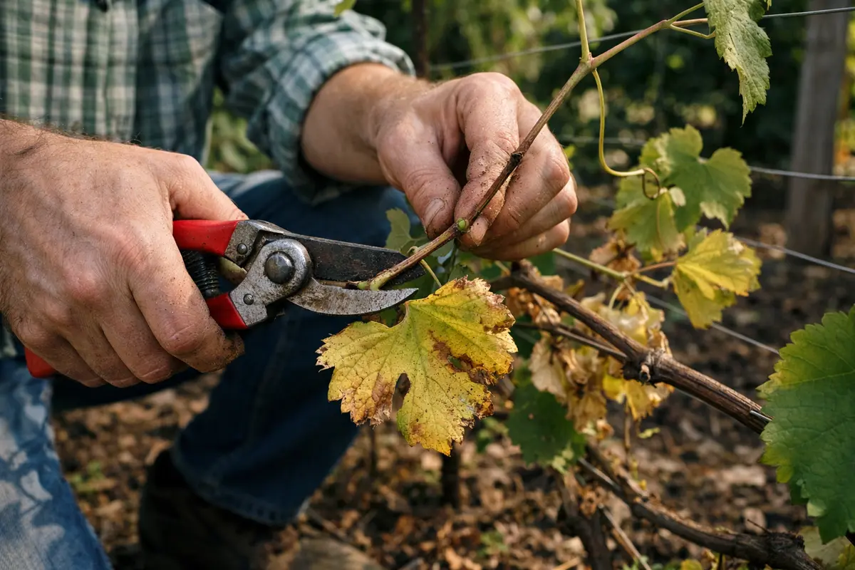 how to stop yellowing leaves on grape prune yellowing grape vines immediately