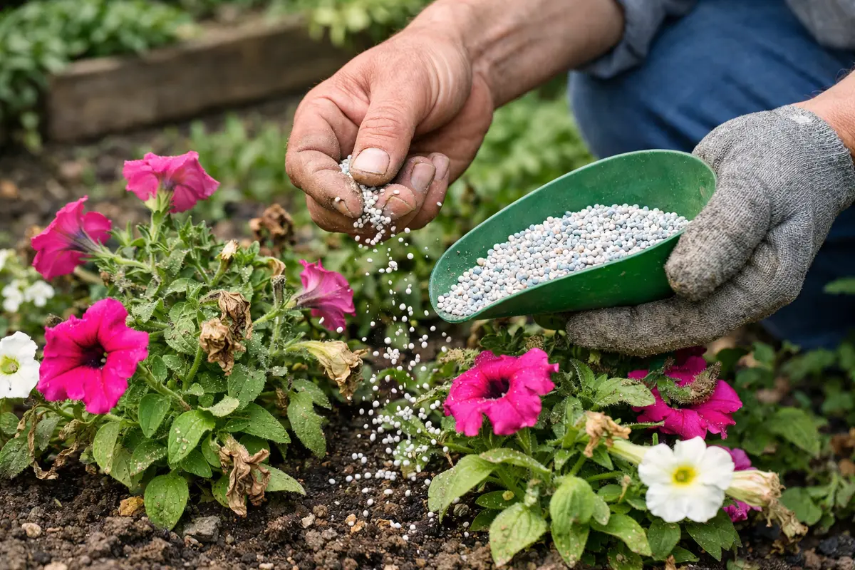 how to treat aphids on fertilize petunias to support recovery from damage