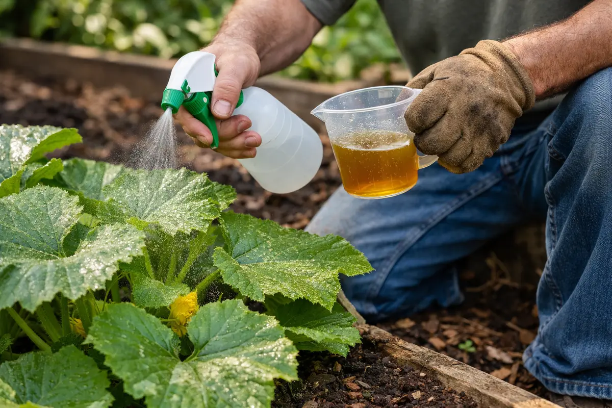 how to treat aphids on treat squash plants with neem oil solution