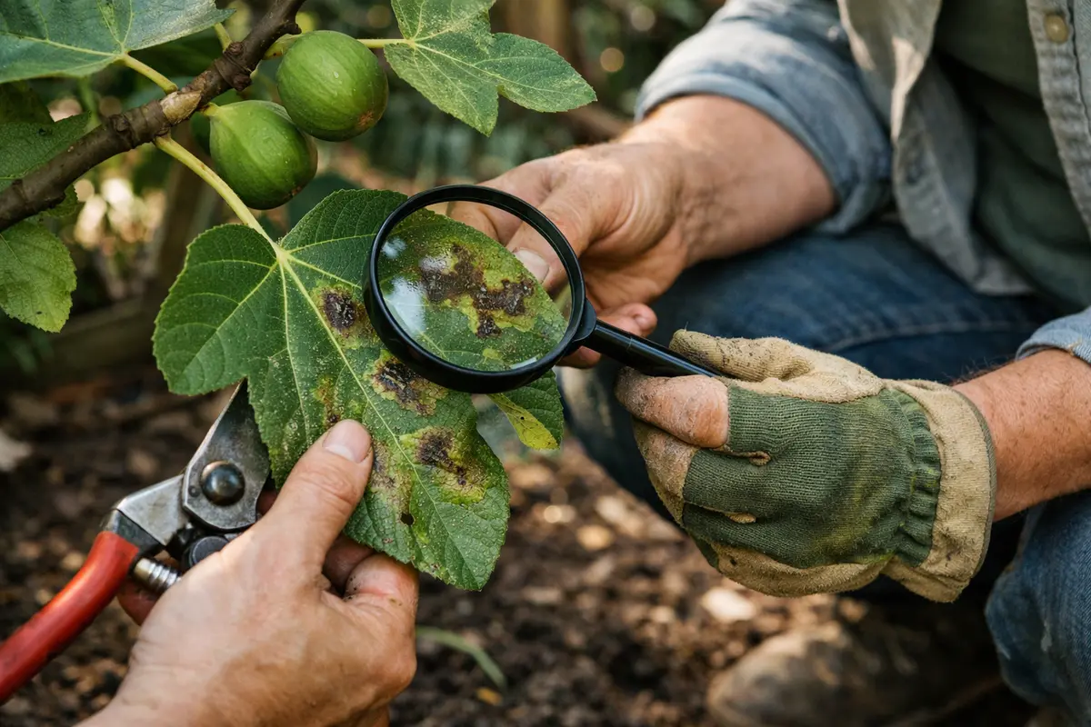 how to treat bacterial blight test fig tree leaves for blight symptoms