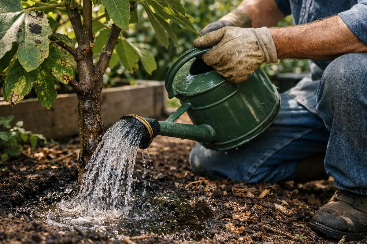 how to treat bacterial blight water fig trees deeply for disease recovery