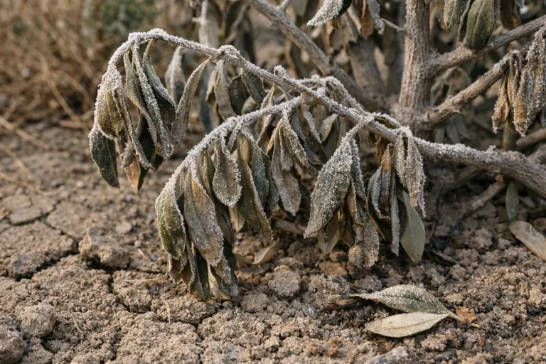 how to treat leaf curling showing stress from sun and dry soil